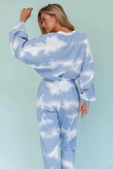 Low Key Dropped Shoulder Ribbed Top Blue