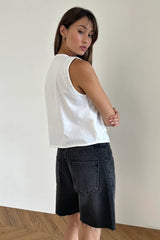 Nuvo Tie Front Vest Top White