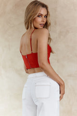 Only Lovers Corset Top Red
