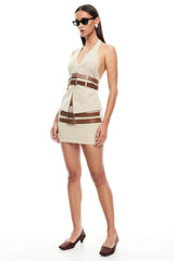 LIONESS Ethereal Buckle Top Beige