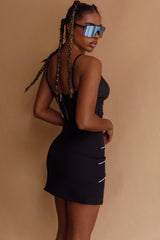 Miette Criss-Cross Crop Top Black