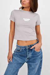 LIONESS Future Baby Tee Grey