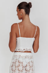 Fancy Girl Tie-Up Cami Top Off White