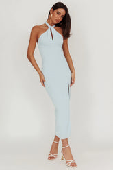 Oracle Halterneck Midi Dress Blue