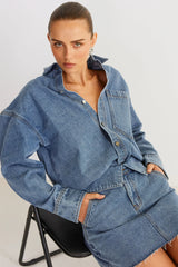 SNDYS Eve Denim Shirt Blue