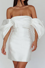Magnolia Off-Shoulder Mini Dress White
