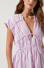 Lorrie Sleeveless Ruched Midi Dress