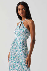 Sandrine Floral Halter Midi Dress