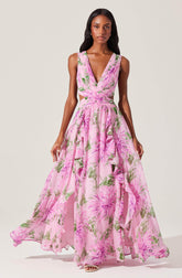 Noya Floral Cutout Maxi Dress