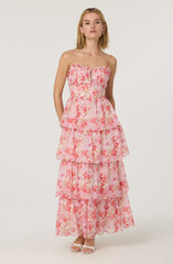 Vonnessa Pleated Tiered Maxi Dress