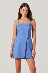 Azria Button-Front Wrap Dress
