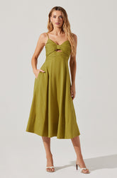 Celina Checkered Midi Dress