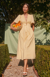 Hadleigh Scallop Trim Midi Dress