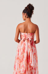Aneesha Strapless Pleated Dress