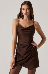 Jenness Satin Mini Dress