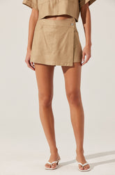 Deborah Linen Blend Safari Skort