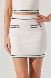 Sessy Contrast Stitch Mini Skirt