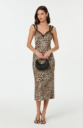 Lace Trim Midi Slip Dress