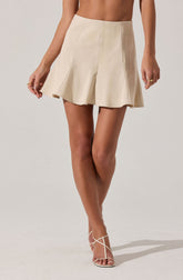 Flared Pleated Mini Skirt
