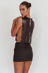 Breakdance Metal Mesh Top Black