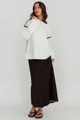 Guardian Contrast Knit Sweater Off White