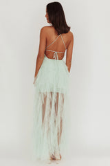 Auguste Cascading Frill Maxi Dress Mint