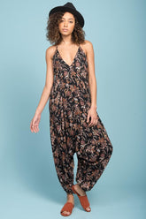 Annalee Floral Print Boho Jumpsuit