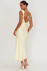 Lucinda Off-Shoulder V-Back Dress Butter