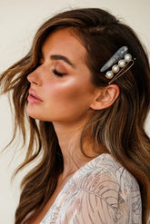 Anthea Pearl And Grey Clip Trio