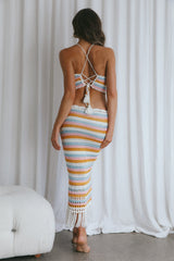 Soul Sister Tied Back Crochet Crop Top Blush