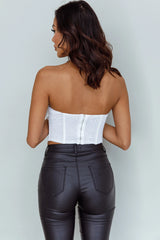 Firenze Cowl Mesh Top Off White