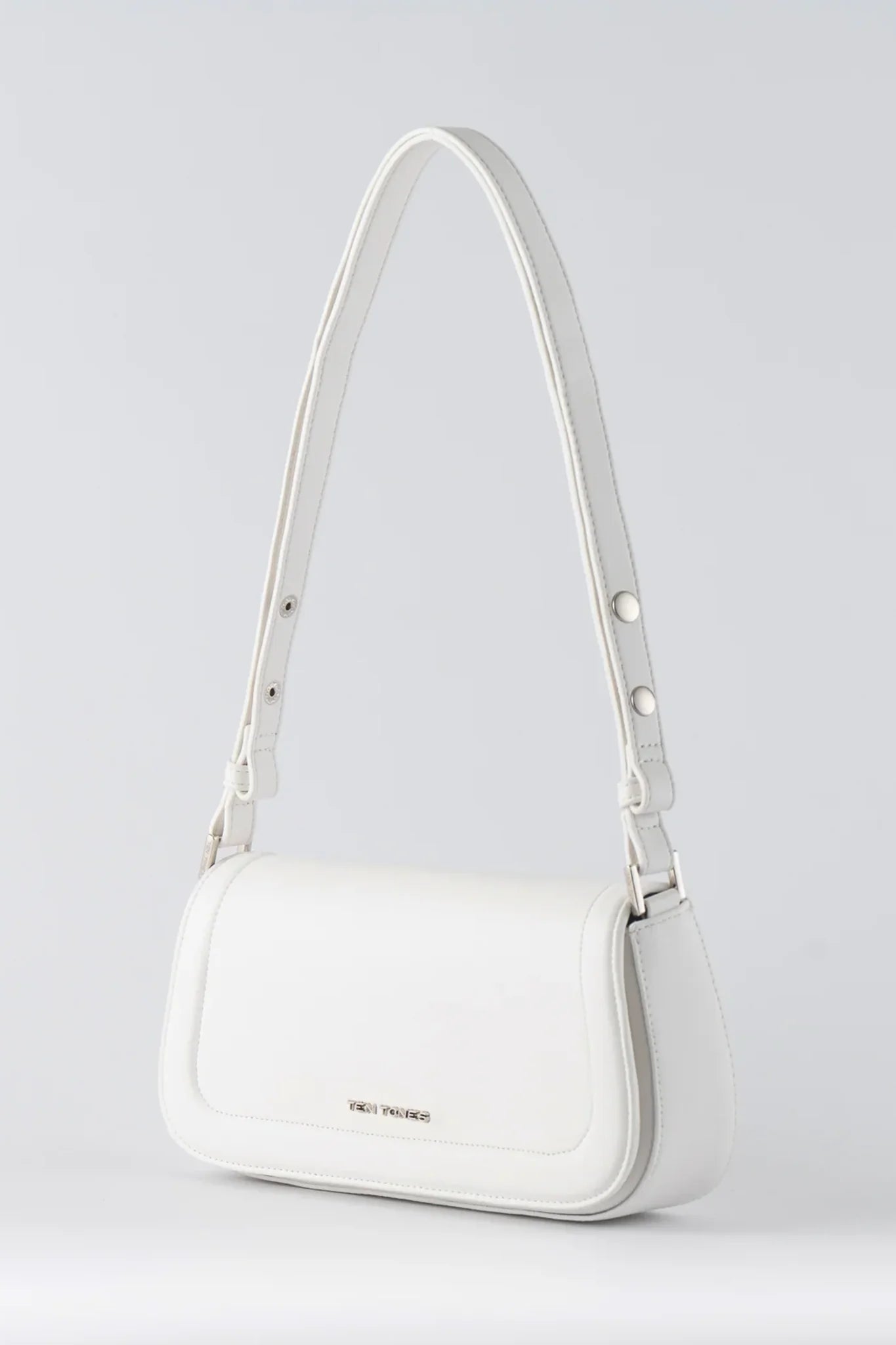 TEN TONES Bruno Baguette Bag White