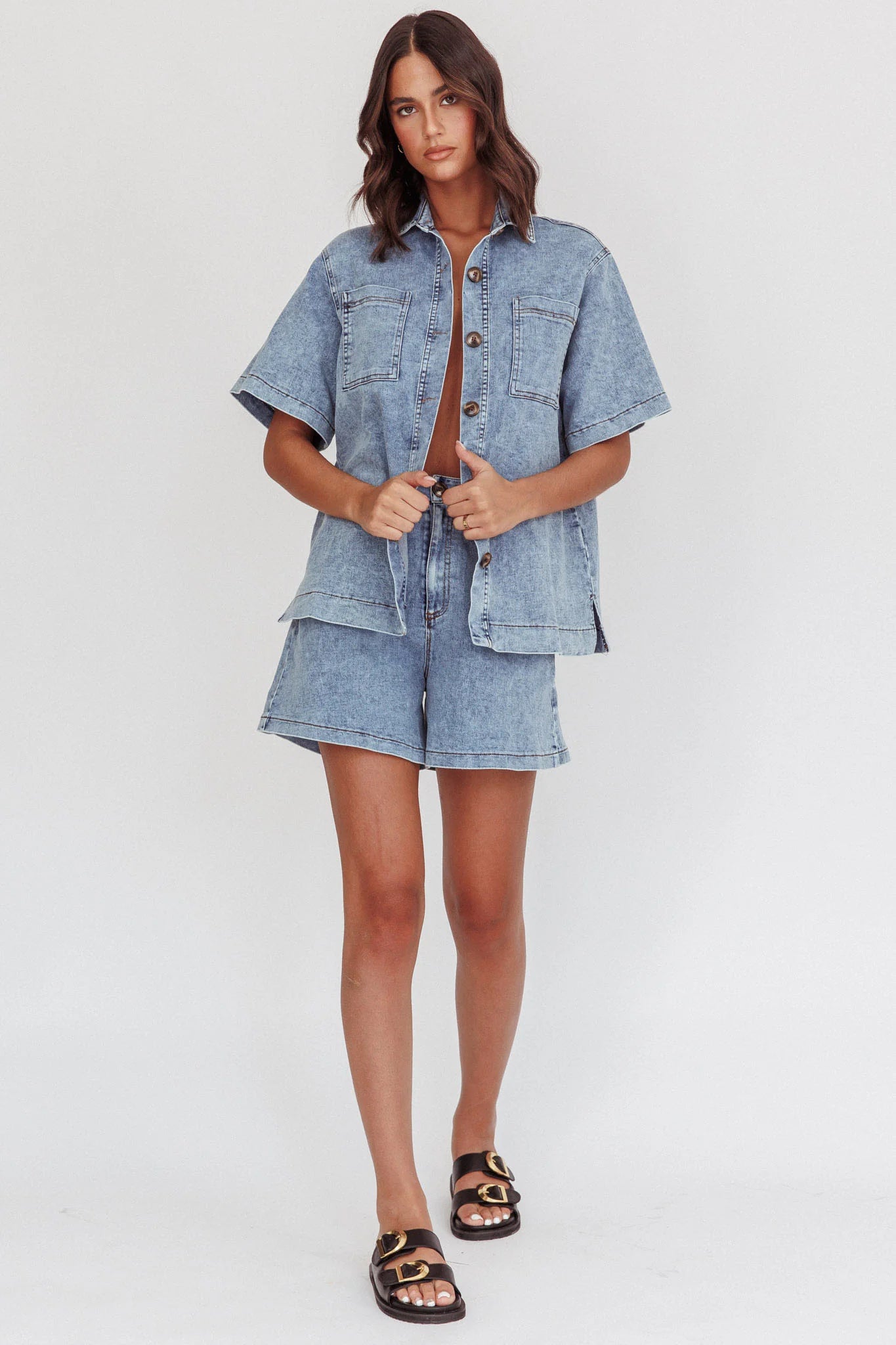 Ottawa Button Up Shirt Denim Blue