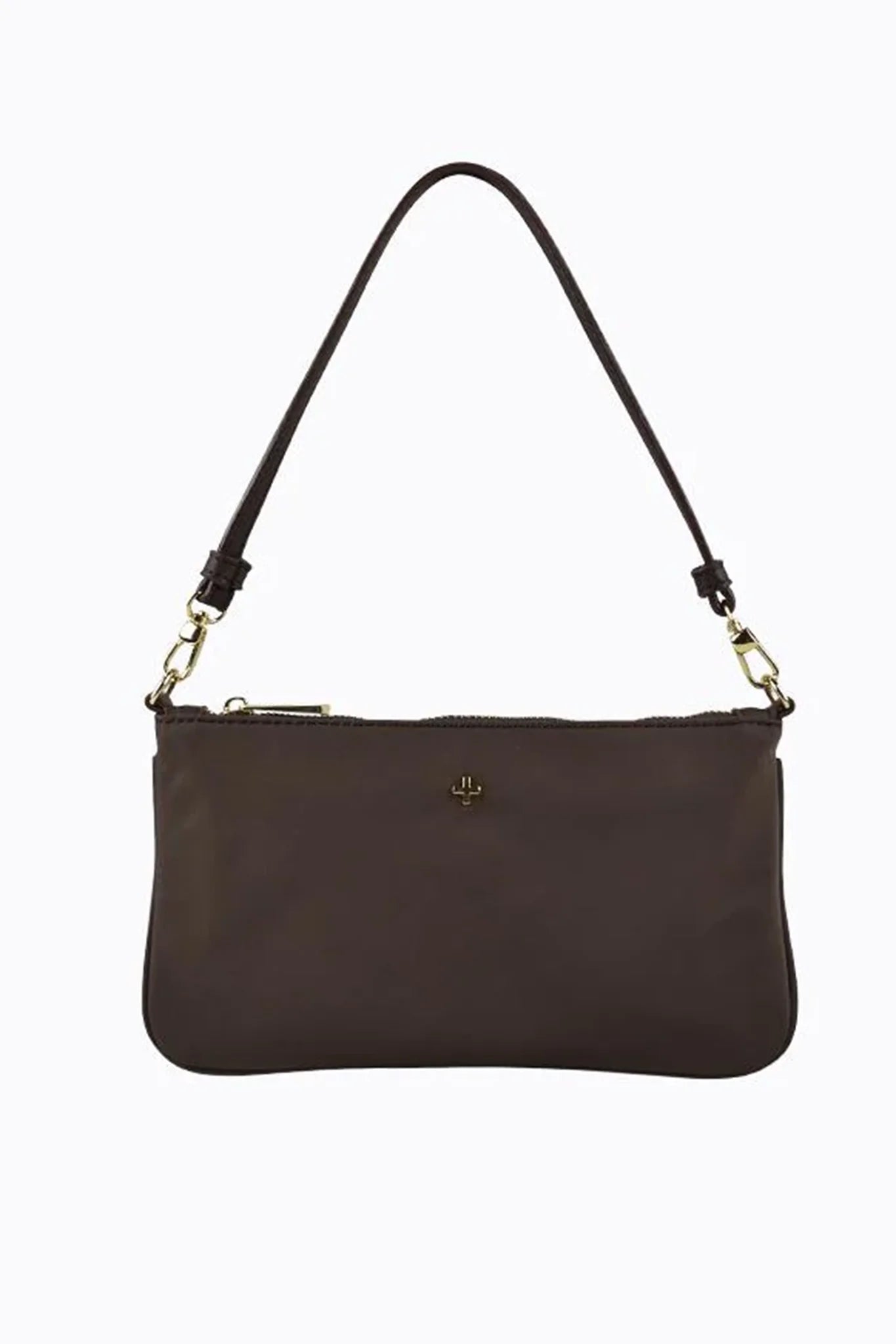 Peta And Jain Layla Mini Flat Shoulder Bag Chocolate