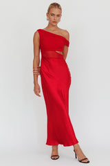 In Blooms Mesh Bodice Maxi Dress Wine