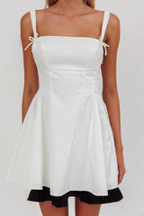 Night Rider Fit And Flare Mini Dress White