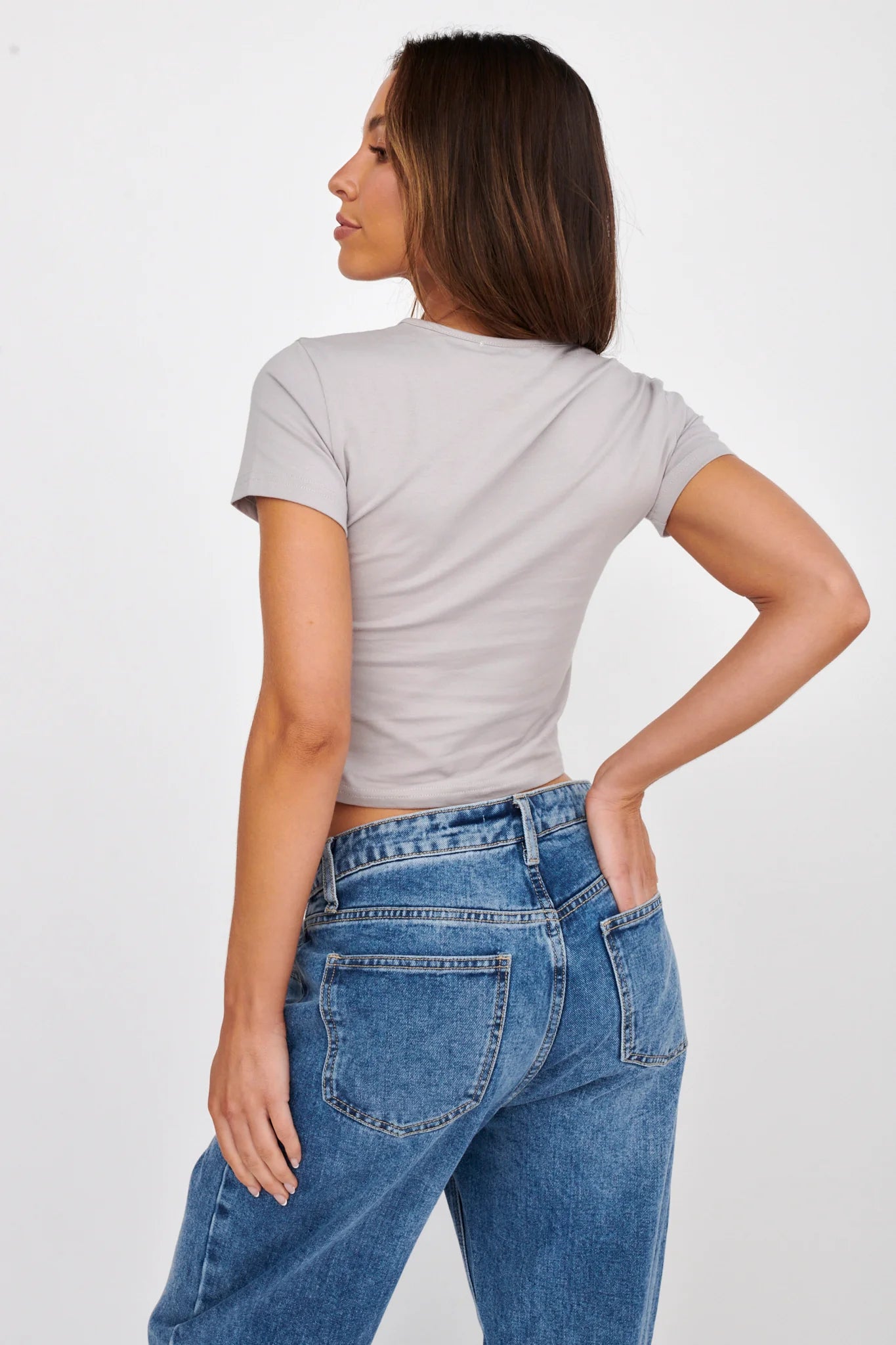 LIONESS Future Baby Tee Grey