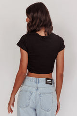 Olly Cropped Baby Tee Black