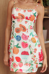 Chamberlain Scallop Trim Mini Dress Fruit