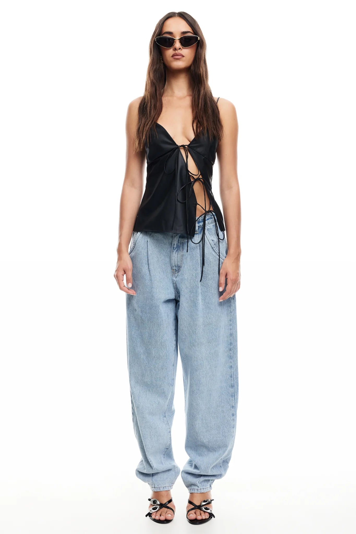 LIONESS Mariah Cami Onyx