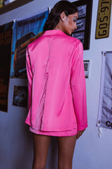 Jazmyn Satin Blazer Pink