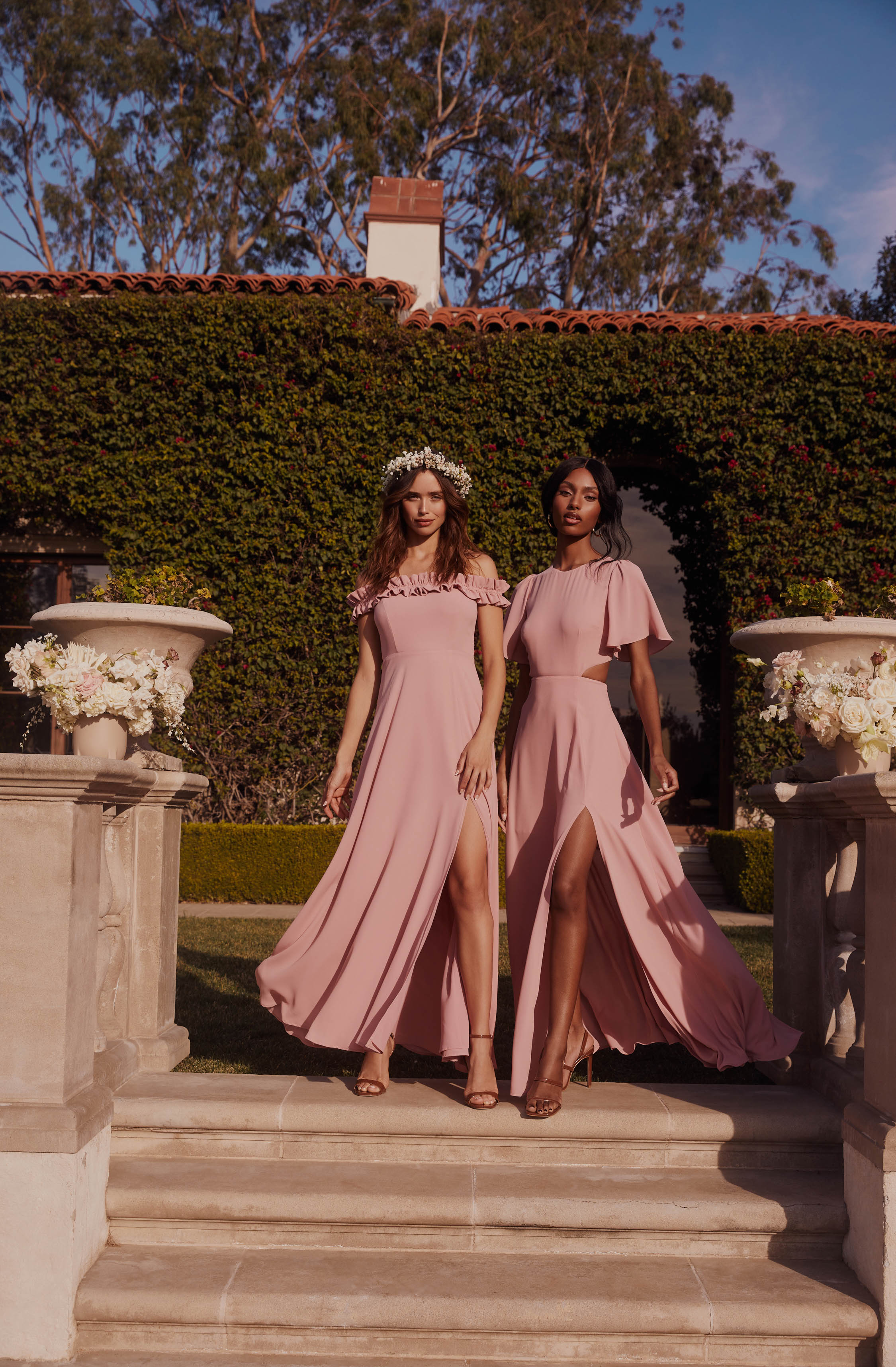 Venetia Off Shoulder Ruffle Trim Maxi Dress