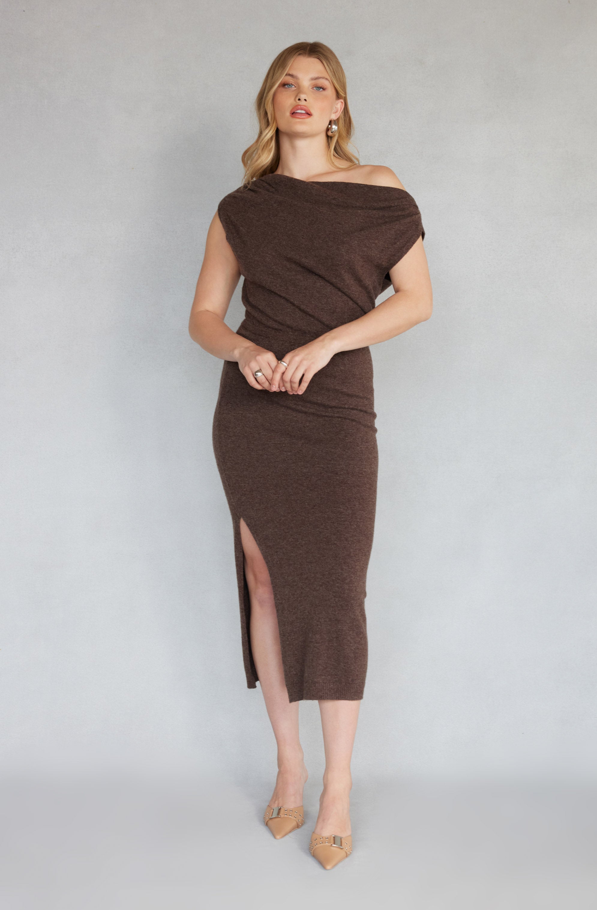 Val One Shoulder Sweater Dress