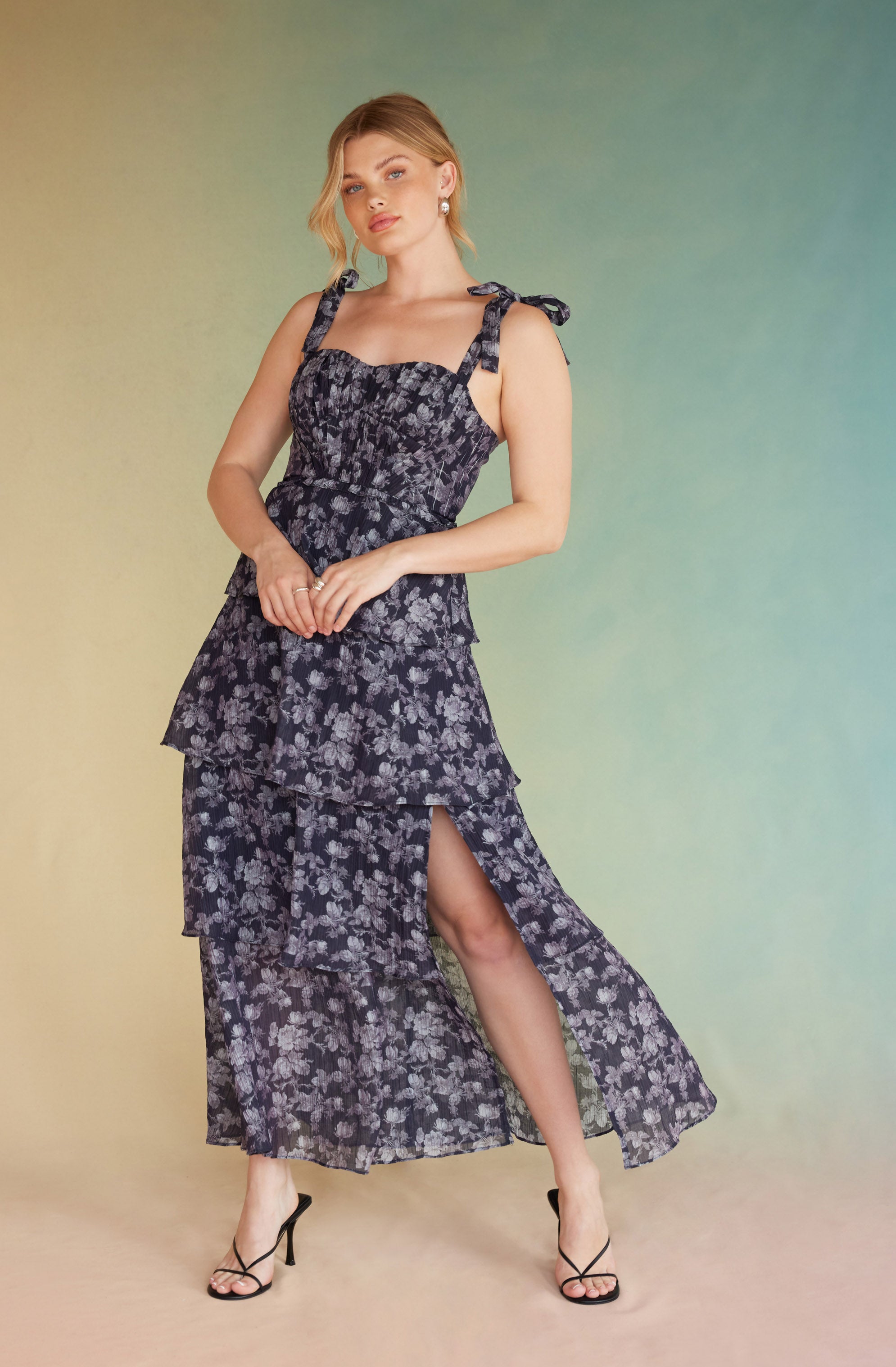 Mellorie Floral Tiered Maxi Dress