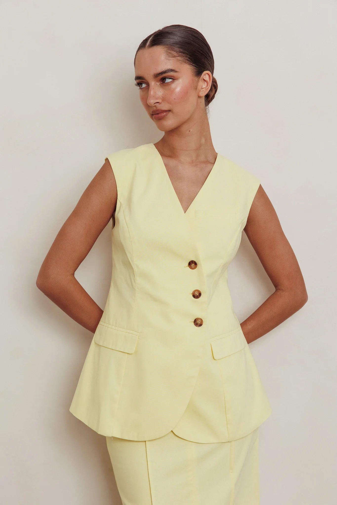 Sweet Treat Sleeveless Top Lemon