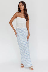 Maggie Eyelet Embroidery Strapless Top Ivory