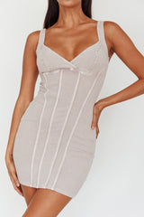 Altitude Piping Trim Mini Dress Ivory