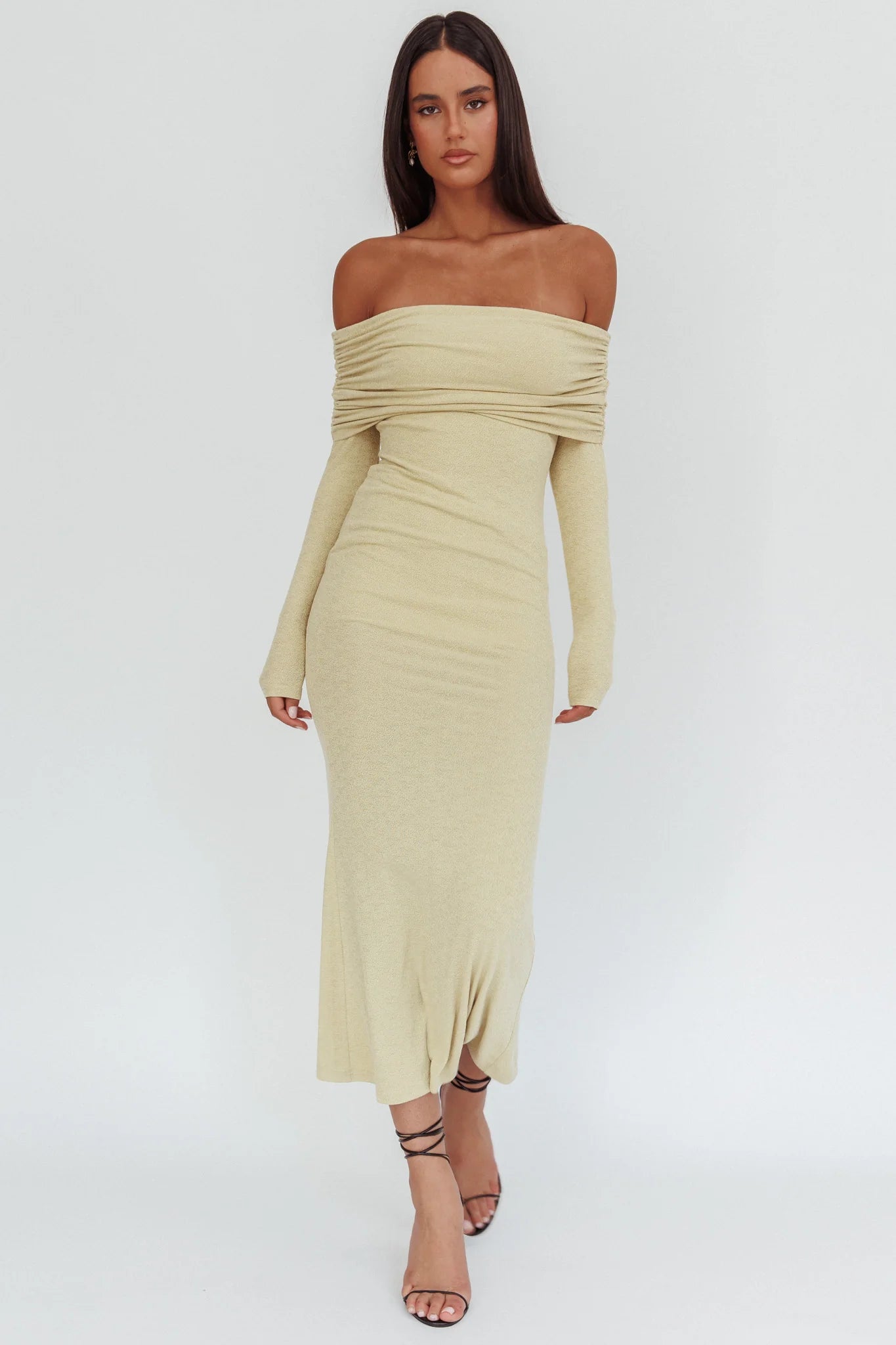 Juju Off-Shoulder Maxi Dress Sage