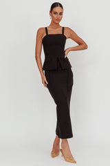 Like I Do Front Zip Sleeveless Top Black