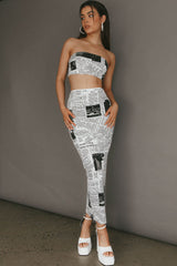 Extra Extra Bandeau Crop Top White